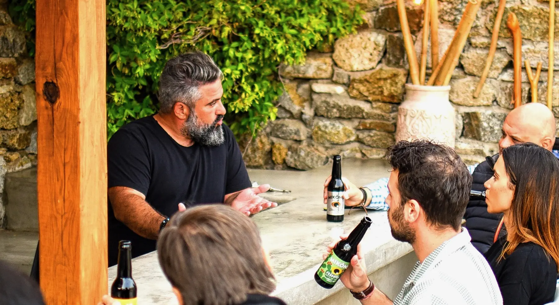 Hosted beer tasting in the garden